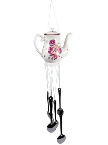 Victorian Rose Teapot Wind Chime